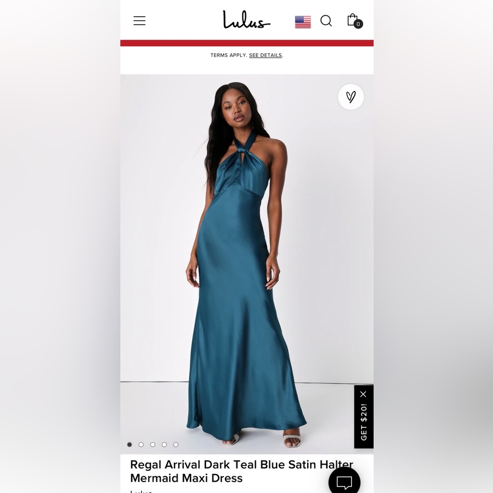 Regal Arrival Dark Teal Blue Satin Halter Mermaid Maxi Dress